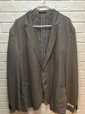 Michael Kors Orange and Black Blazer-Style Sport Coat